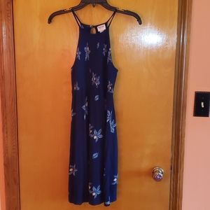 Mossimo Supply Co Navy Blue Smocked Sundress Small
